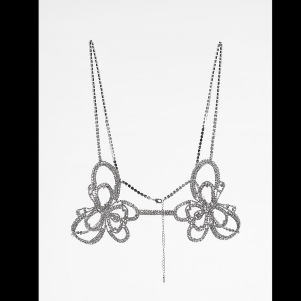 Zara butterfly jewel bra